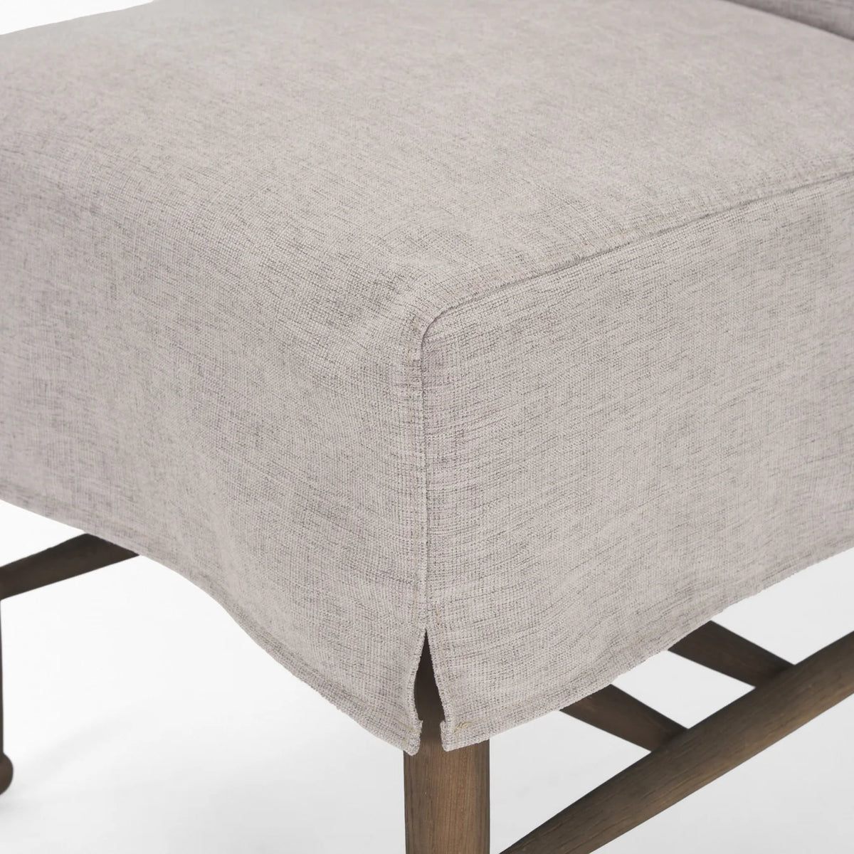 Whitley Dining Chair Grey Performance Fabric | Dark Brown Wood