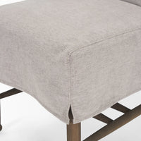 Whitley Dining Chair Grey Performance Fabric | Dark Brown Wood