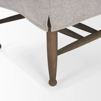 Whitley Dining Chair Grey Performance Fabric | Dark Brown Wood