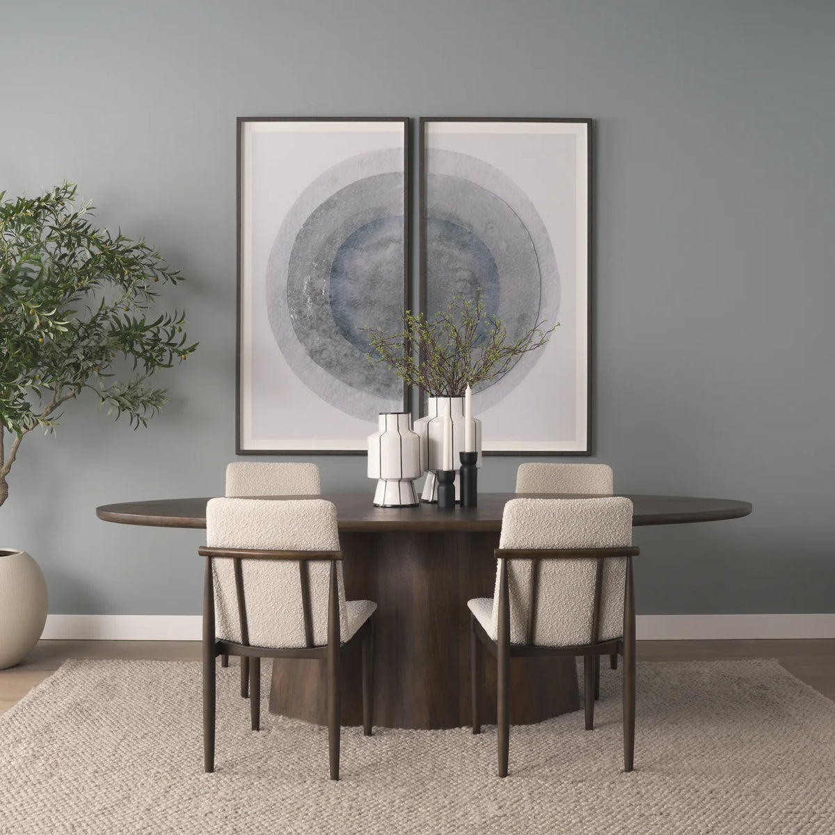Jovani Oval Dining Table Dark Brown | Wood | Oval