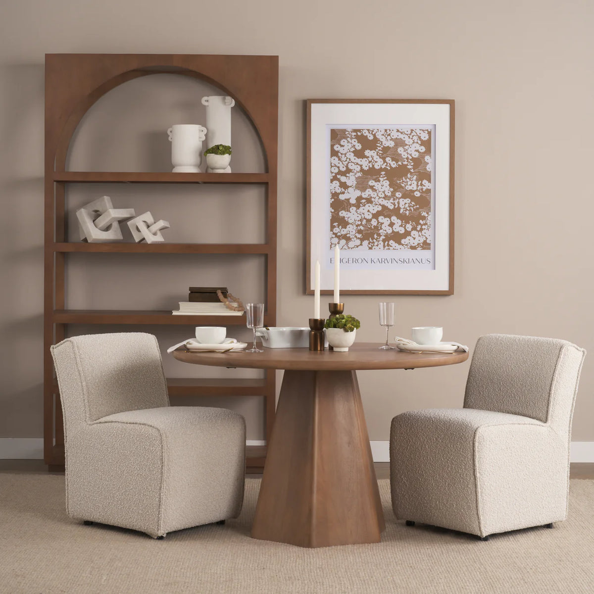 Jovani Dining Table Light Brown | Wood | 48"