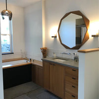 Aramis II 41L x 41H Octagon Wood Frame Wall Mirror