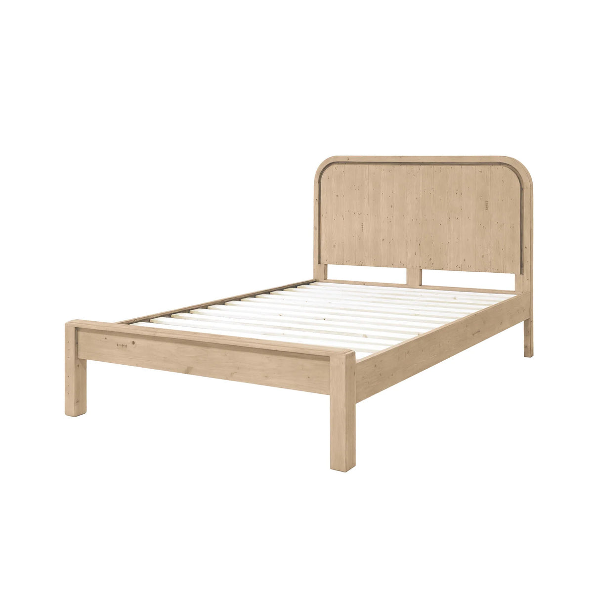 Opera Low Footboard Bed - Scrubbed Teak