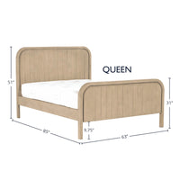 Opera High Footboard Bed - Scrubbed Teak King