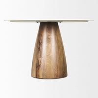 Allyson Dining Table White Marble | 48"