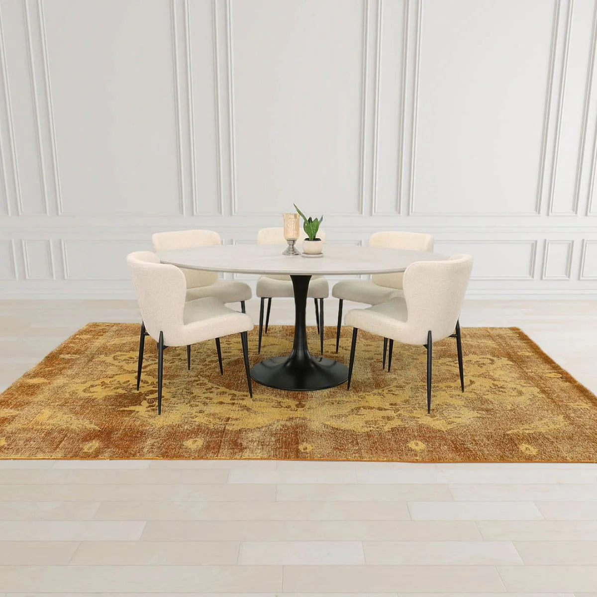 Aspen Oval Dining Table With Metal Base