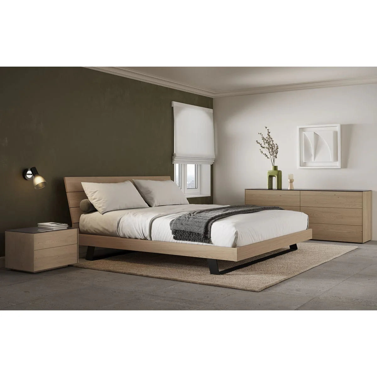 Bella Bed With Wood Headboard