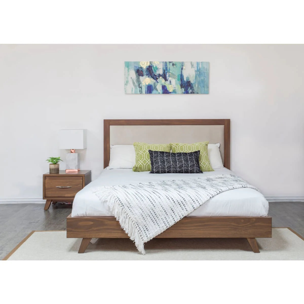 Brandon Platform Bed (Upholstered Headboard)