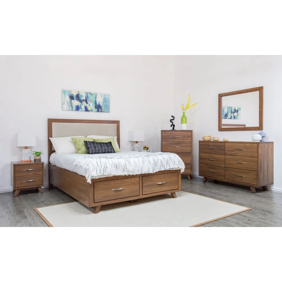 Brandon Platform Bed (Upholstered Headboard)
