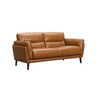 Como Leather Sofa (Tan)