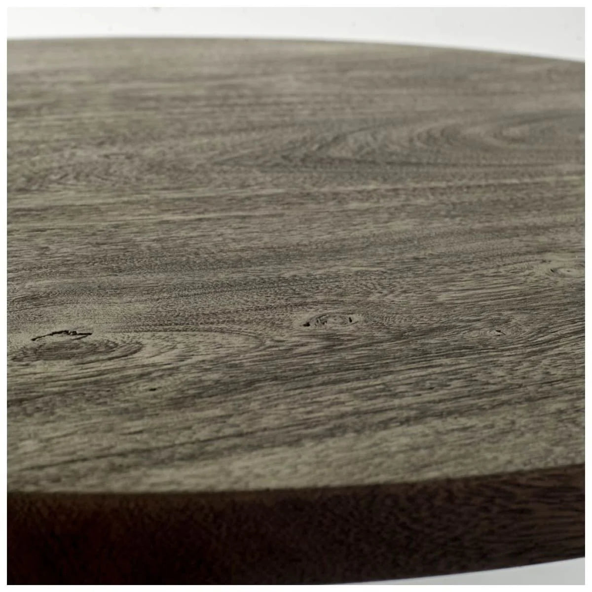 Emslie Dining Table Gray Wood | Black Metal