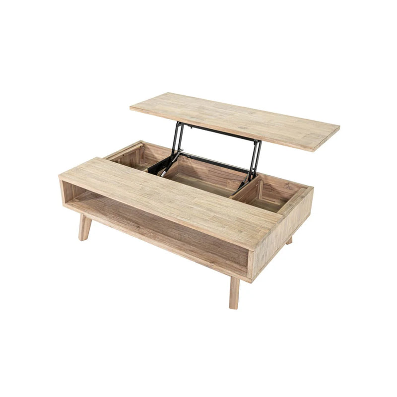 Gia Coffee Table W/ Lift Top - Light Driftwood