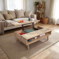 Gia Coffee Table W/ Lift Top - Light Driftwood