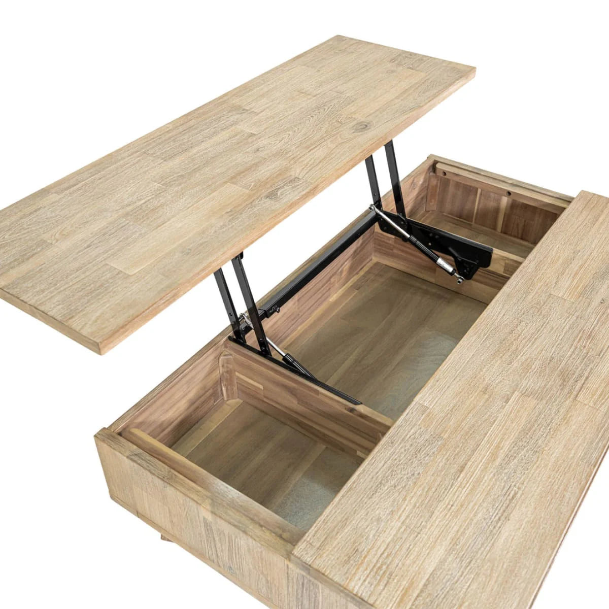 Gia Coffee Table W/ Lift Top - Light Driftwood