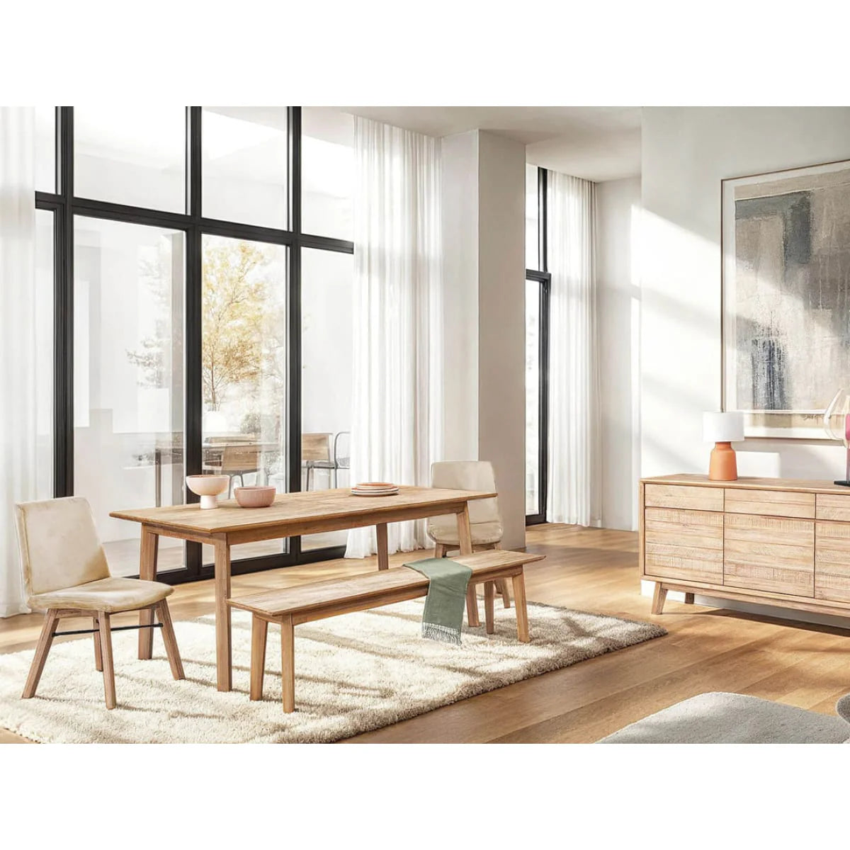 Gia Extension Dining Table - Light Driftwood