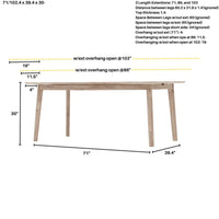 Gia Extension Dining Table - Light Driftwood