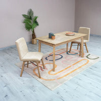 Gia Small Extension Dining Table 55/71” - Light Driftwood