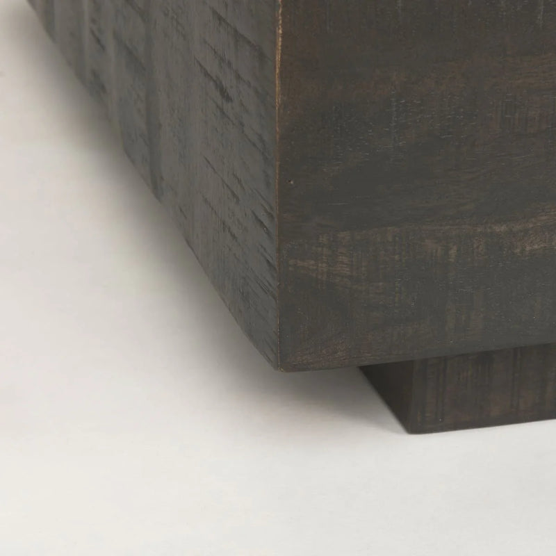 Hayden Coffee Table Dark Brown Wood | 48" Square