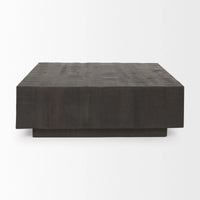 Hayden Coffee Table Dark Brown Wood | 48" Square