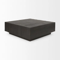 Hayden Coffee Table Dark Brown Wood | 48" Square
