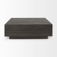 Hayden Coffee Table Dark Brown Wood | 48" Square
