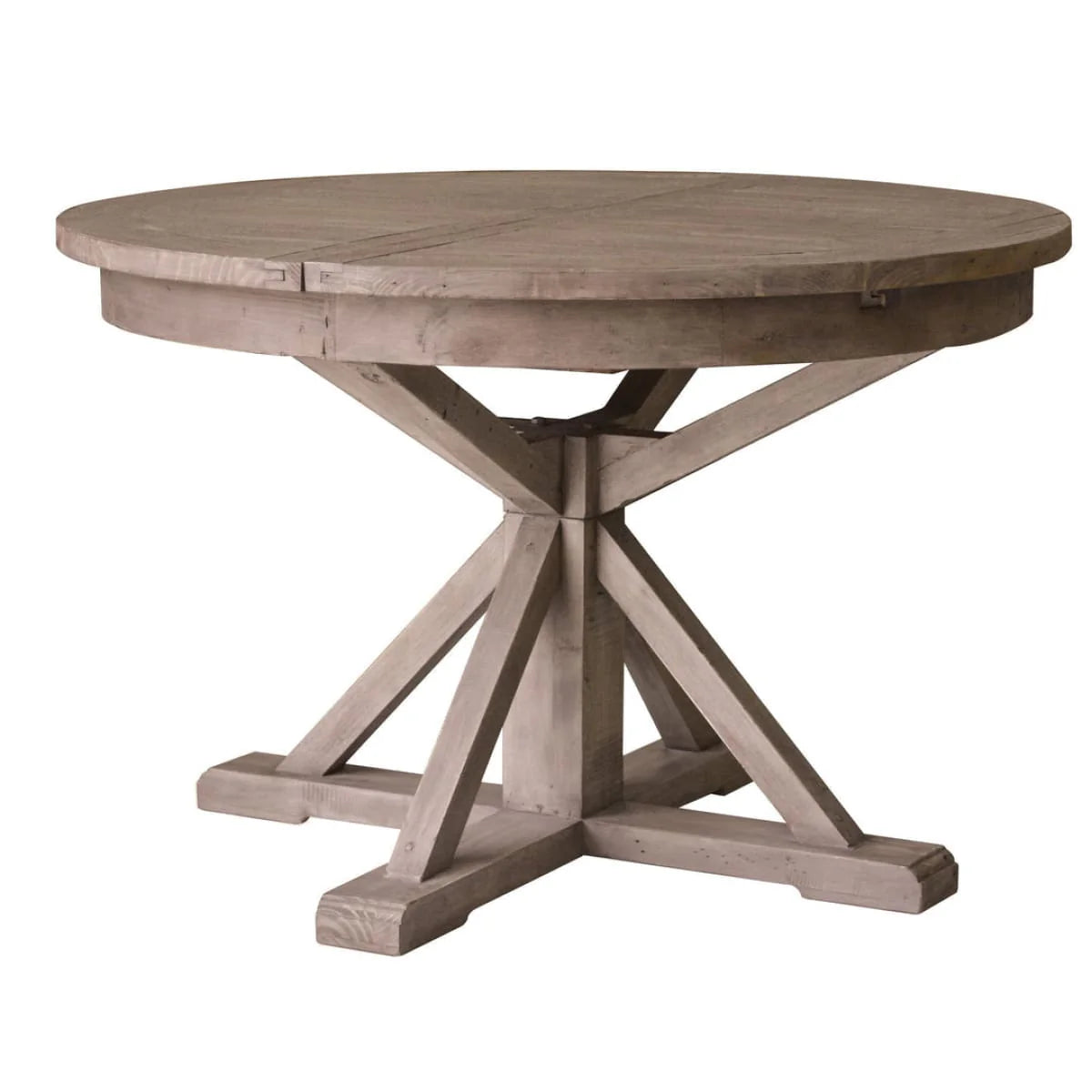 Irish Coast Round 47/63" Extension Dining Table - Rustic Sundried