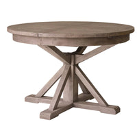 Irish Coast Round 47/63" Extension Dining Table - Rustic Sundried