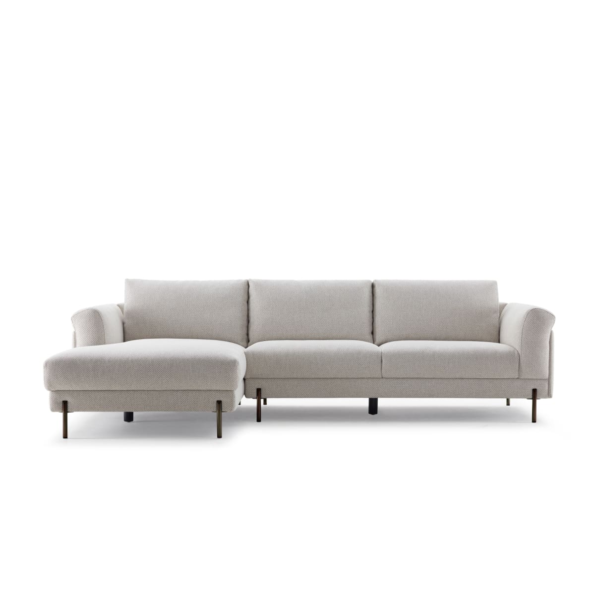 Leo Left-Hand Facing Sectional | Beige Fabric