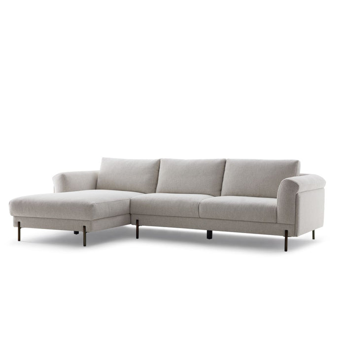 Leo Left-Hand Facing Sectional | Beige Fabric