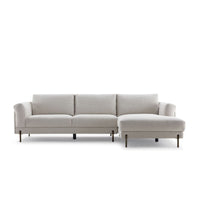 Leo Right-Hand Facing Sectional | Beige Fabric