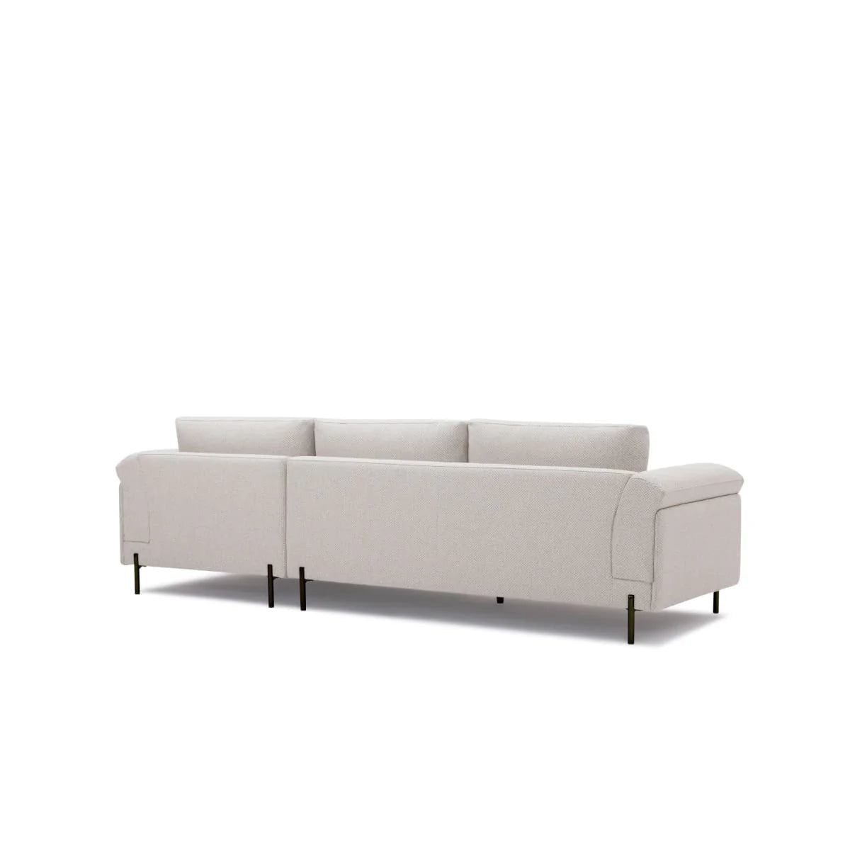 Leo Right-Hand Facing Sectional | Beige Fabric