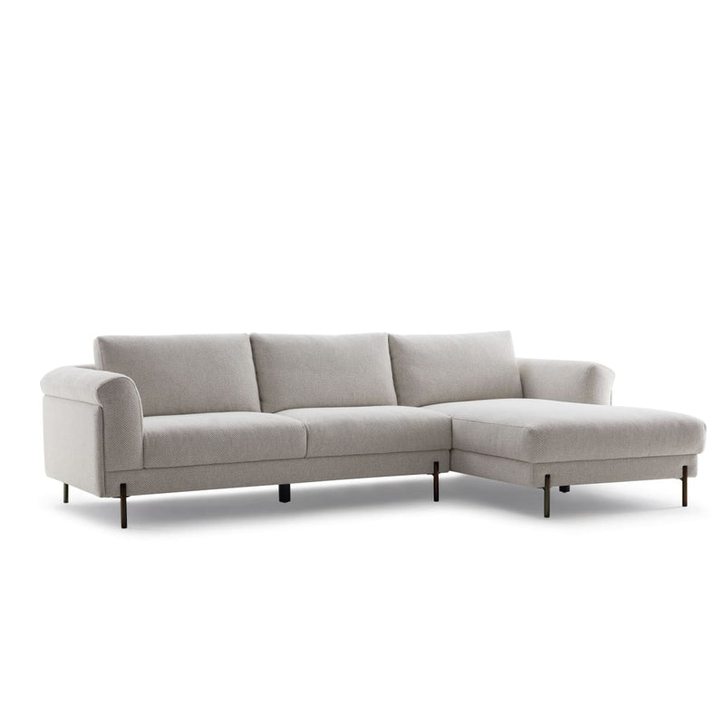 Leo Right-Hand Facing Sectional | Beige Fabric