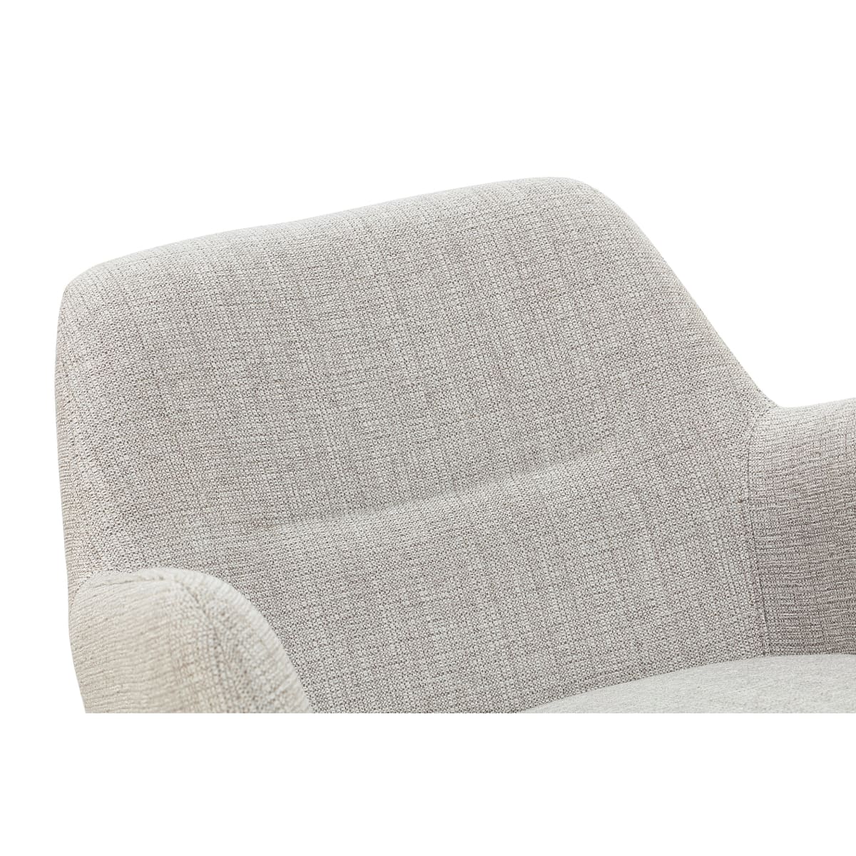 Luna Dining Chair | Black Metal & Cream Fabric