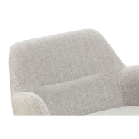 Luna Dining Chair | Black Metal & Cream Fabric