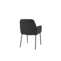 Luna Dining Chair | Black Metal & Black Fabric