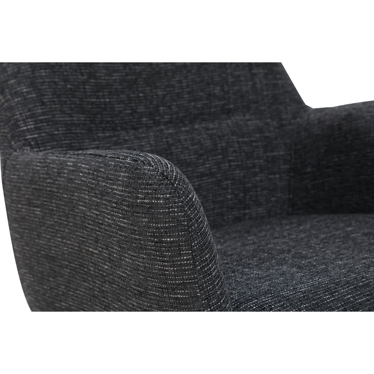 Luna Dining Chair | Black Metal & Black Fabric