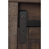 Madison Country Barnwood Barn Door Bed -Brown