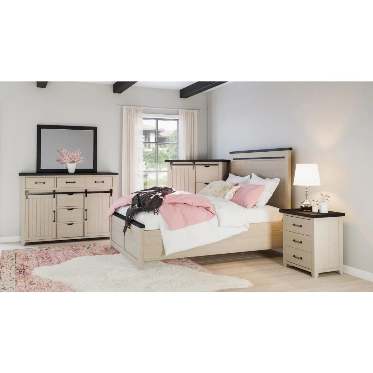Madison Country Panel Beds-White