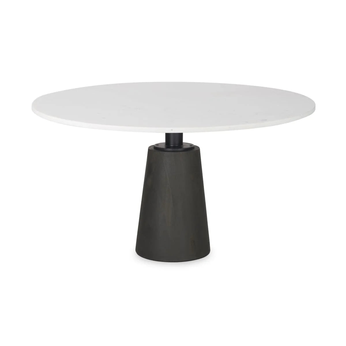Maxwell Dining Table White Marble | Black Wood