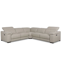 Mia Leather Power Recliner Sectional