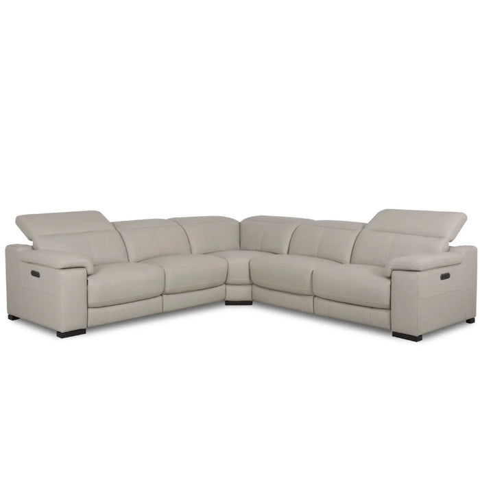 Mia Leather Power Recliner Sectional