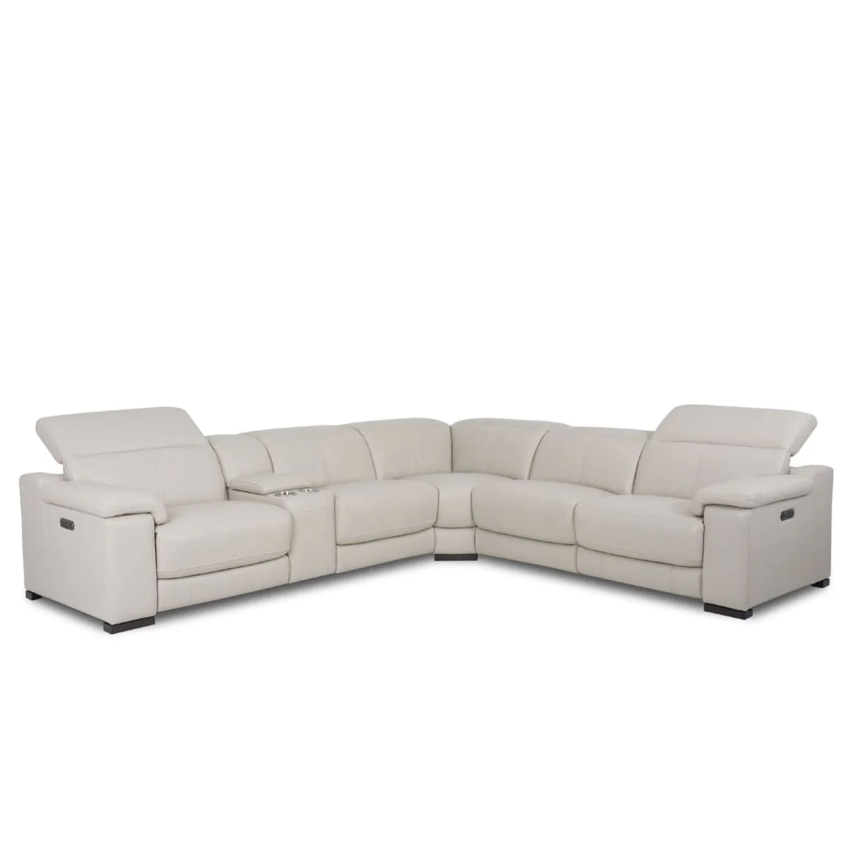 Mia Leather Power Recliner Sectional