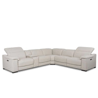 Mia Leather Power Recliner Sectional