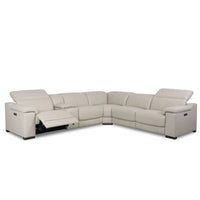 Mia Leather Power Recliner Sectional