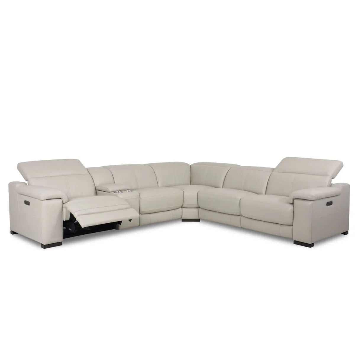 Mia Leather Power Recliner Sectional