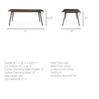 Nicholas Dining Table Brown Wood