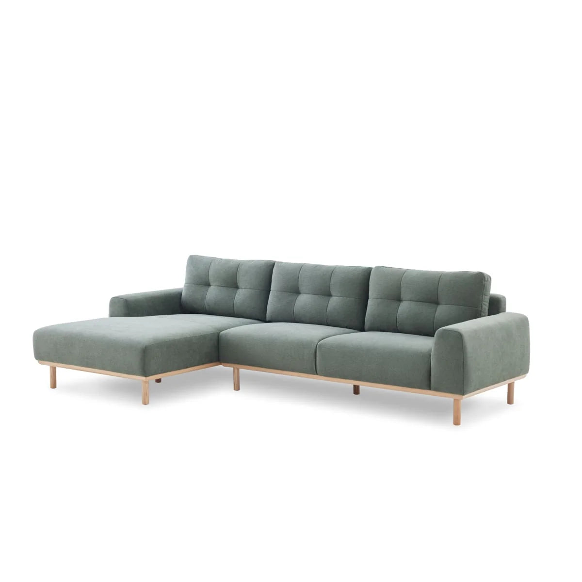 Otter Sectional Left Hand Chaise Green