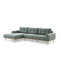 Otter Sectional Left Hand Chaise Green