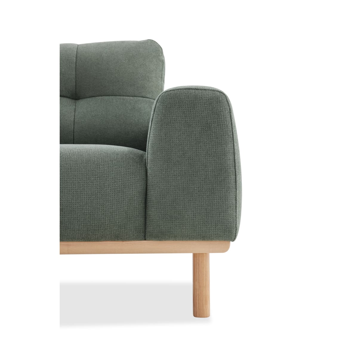 Otter Sectional Left Hand Chaise Green