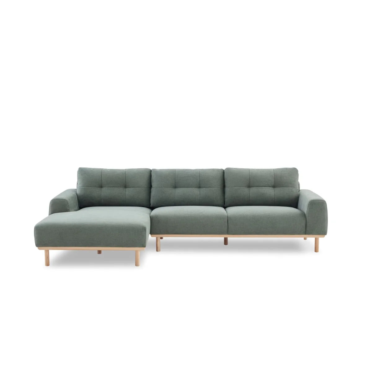 Otter Sectional Left Hand Chaise Green
